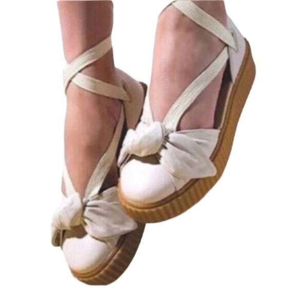 FENTY X PUMA RIHANNA BOW CREEPER OFF WHITE SIZE 8 - Picture 5 of 9